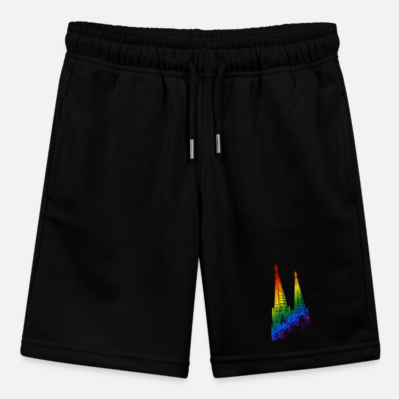 Cologne Cathedral LGBTQ Pride Rainbow Silhouette Cologne Stanley/Stella MINI BOLTER Organic Teen Jogging Shorts