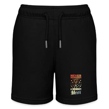 Trommlerin Mutter - Stanley/Stella Teenager Bio-Joggingshorts MINI BOLTER - Schwarz - Vorne