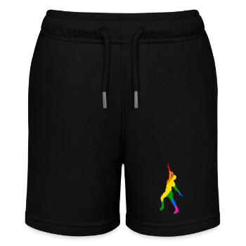 Farbenspiel im Eislauf - Stanley/Stella Teenager Bio-Joggingshorts MINI BOLTER - Schwarz - Vorne