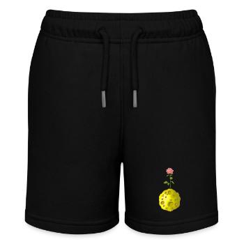 Blumiger Planet - Stanley/Stella Teenager Bio-Joggingshorts MINI BOLTER - Schwarz - Vorne