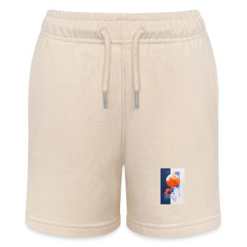 Corn poppy - Stanley/Stella MINI BOLTER Organic Teen Jogging Shorts - soft Ecru - Front
