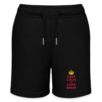 Keep Calm & Love Spain - Stanley/Stella Teenager Bio-Joggingshorts MINI BOLTER - Schwarz - Vorne
