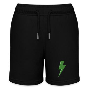 Grüner Blitz - Stanley/Stella Teenager Bio-Joggingshorts MINI BOLTER - Schwarz - Vorne