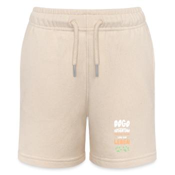Dogo Argentino Lebensfreude - Stanley/Stella Teenager Bio-Joggingshorts MINI BOLTER - Natur - Vorne
