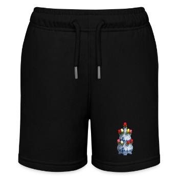 Motif du vase tulipe de Delft - Short bio MINI BOLTER Stanley/Stella Ado - noir - Devant