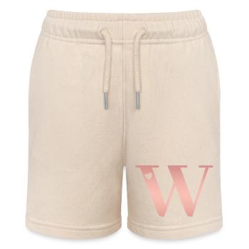 Buchstabe W Roségold - Stanley/Stella Teenager Bio-Joggingshorts MINI BOLTER - Natur - Vorne
