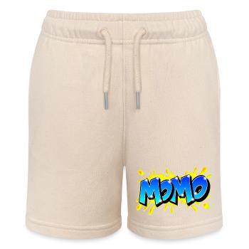 Graffiti Name MOMO druckbar auf alles - Stanley/Stella Teenager Bio-Joggingshorts MINI BOLTER - Natur - Vorne