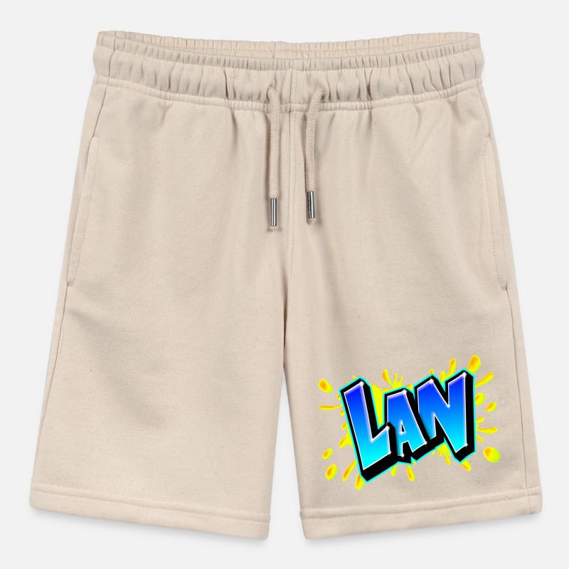 Graffiti "LAN" Printable on any medium! Stanley/Stella MINI BOLTER Organic Teen Jogging Shorts