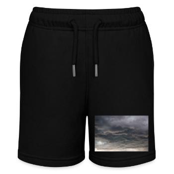 Dunkle Wolkenformationen im Sturm - Stanley/Stella Teenager Bio-Joggingshorts MINI BOLTER - Schwarz - Vorne