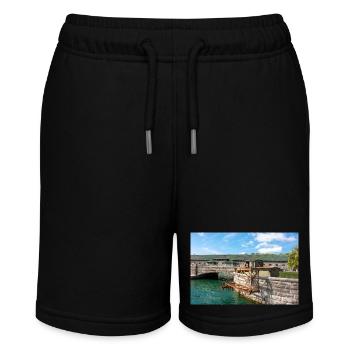Industriedenkmal Kraftwerk Niagarafälle - Stanley/Stella Teenager Bio-Joggingshorts MINI BOLTER - Schwarz - Vorne