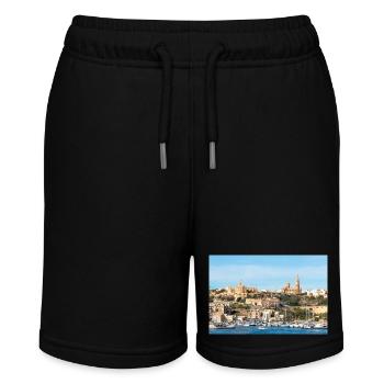 Gozo (Għawdex) Island Mġarr Għajnsielem town Malta - Stanley/Stella MINI BOLTER Organic Teen Jogging Shorts - black - Front