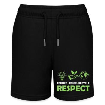 Réduire, Réutiliser, Recycler, Respecter, Planète, Environnemental - Short bio MINI BOLTER Stanley/Stella Ado - noir - Devant