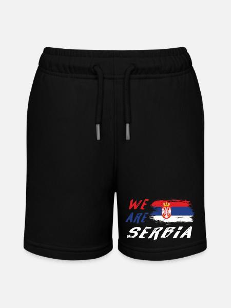 Wir sind Serbien - Stanley/Stella Teenager Bio-Joggingshorts MINI BOLTER - Schwarz