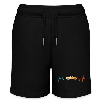 Cabrio heartbeat Cabrio Auto - Stanley/Stella Teenager Bio-Joggingshorts MINI BOLTER - Schwarz - Vorne