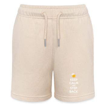 Bleib ruhig und trete zurück - Stanley/Stella Teenager Bio-Joggingshorts MINI BOLTER - Natur - Vorne