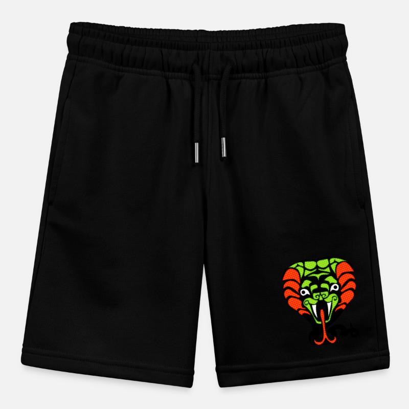 Snake illustration magic jungle ancient style Stanley/Stella MINI BOLTER Organic Teen Jogging Shorts