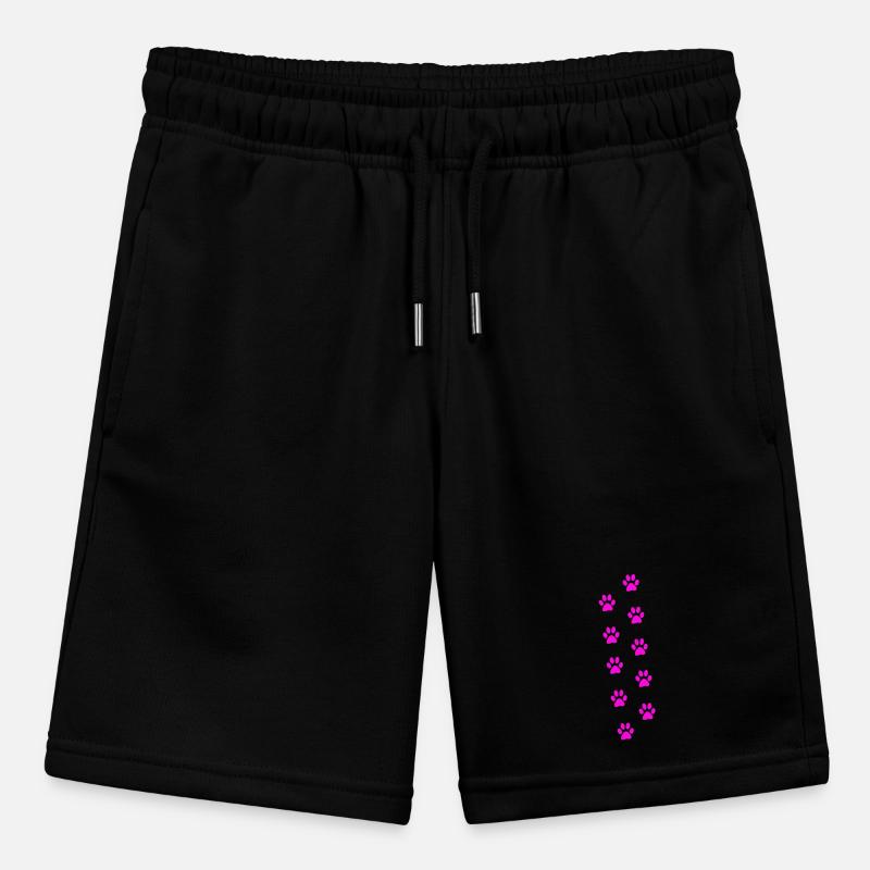 Pink Cat Paw Print Pattern Stanley/Stella MINI BOLTER Organic Teen Jogging Shorts