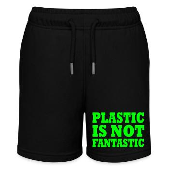 Plastic is not fantastic - Stanley/Stella Teenager Bio-Joggingshorts MINI BOLTER - Schwarz - Vorne