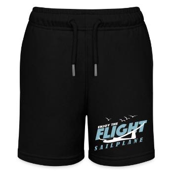 GENIESSEN SIE DEN FLUG - Stanley/Stella Teenager Bio-Joggingshorts MINI BOLTER - Schwarz - Vorne