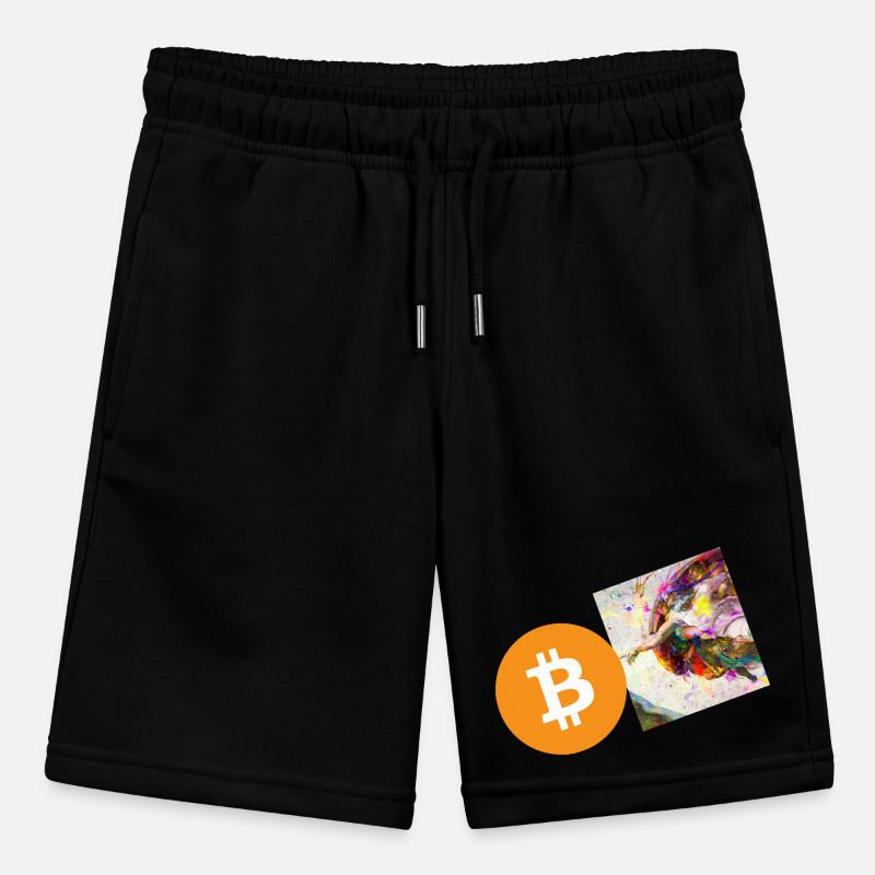 Krypto Creation Hand 6 Bitcoin BTC Stanley/Stella Teenager Bio-Joggingshorts MINI BOLTER