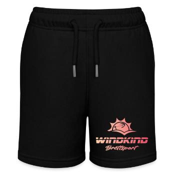 Kitesurfen - Stanley/Stella Teenager Bio-Joggingshorts MINI BOLTER - Schwarz - Vorne