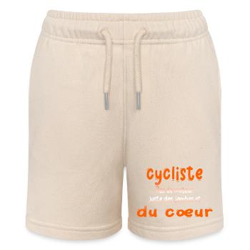 Bike Bikes Just Legs & Heart Cyclist - Stanley/Stella MINI BOLTER Organic Teen Jogging Shorts - soft Ecru - Front