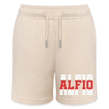 Alfio t-shirt gift idea stacked text - Stanley/Stella MINI BOLTER Organic Teen Jogging Shorts - soft Ecru - Front