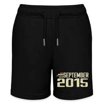 September 2015 Vintage Geschenkidee September 2015 - Stanley/Stella Teenager Bio-Joggingshorts MINI BOLTER - Schwarz - Vorne