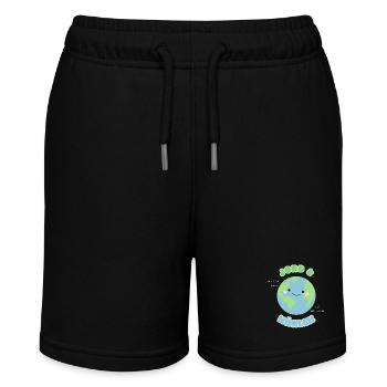 KAWAII ERDE - Stanley/Stella Teenager Bio-Joggingshorts MINI BOLTER - Schwarz - Vorne
