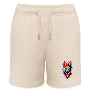 colorful comic fox - Stanley/Stella MINI BOLTER Organic Teen Jogging Shorts - soft Ecru - Front