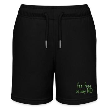 feel free to say no - Stanley/Stella Teenager Bio-Joggingshorts MINI BOLTER - Schwarz - Vorne