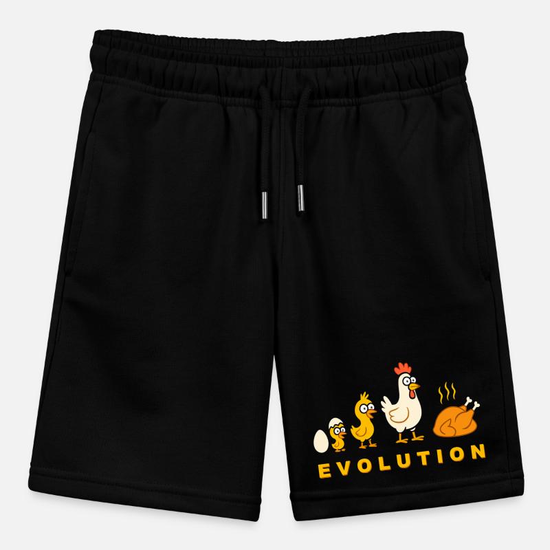 Evolution Hähnchen Broiler Huhn Lustig Stanley/Stella Teenager Bio-Joggingshorts MINI BOLTER