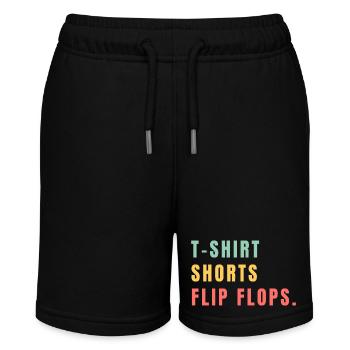 T-shirt Dhorts Flip Flops - Stanley/Stella MINI BOLTER Organic Teen Jogging Shorts - black - Front