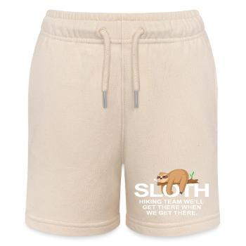 Sloth Hiking Team Lustiges Outdoor-Abenteuer - Stanley/Stella Teenager Bio-Joggingshorts MINI BOLTER - Natur - Vorne