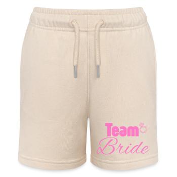 Team Bride: Pink Ring Logo - Stanley/Stella Teenager Bio-Joggingshorts MINI BOLTER - Natur - Vorne