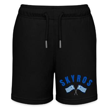 Drapeaux croisés grecs de Skyros - Short bio MINI BOLTER Stanley/Stella Ado - noir - Devant