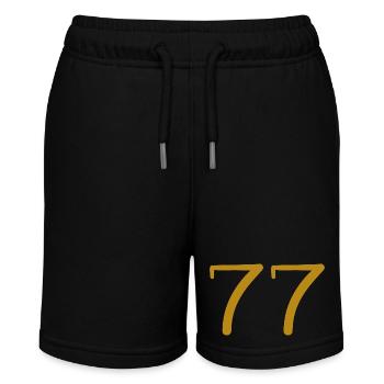 77 - Stanley/Stella Teenager Bio-Joggingshorts MINI BOLTER - Schwarz - Vorne