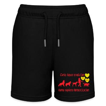 Canis lupus evolution Homo sapiens domestication - Stanley/Stella MINI BOLTER Organic Teen Jogging Shorts - black - Front