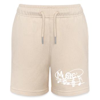 Music in the Skin (White) - Stanley/Stella MINI BOLTER Organic Teen Jogging Shorts - soft Ecru - Front