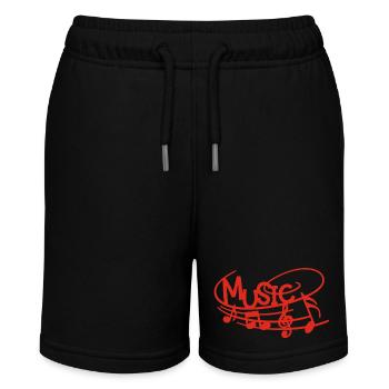 Music in the skin (red) - Stanley/Stella MINI BOLTER Organic Teen Jogging Shorts - black - Front