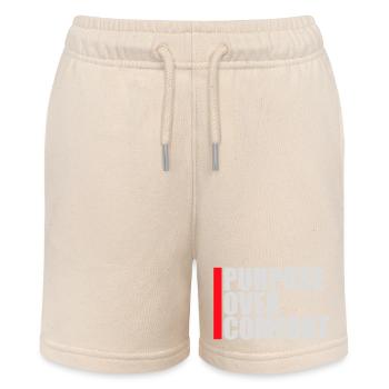 Purpose Over Comfort Motivation Mindset Growth - Stanley/Stella MINI BOLTER Organic Teen Jogging Shorts - soft Ecru - Front