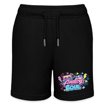 Analog Soul Neon Retro - Stanley/Stella Teenager Bio-Joggingshorts MINI BOLTER - Schwarz - Vorne
