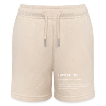 Lawyer T-Shirt - Humor for Legal Experts - Stanley/Stella MINI BOLTER Organic Teen Jogging Shorts - soft Ecru - Front