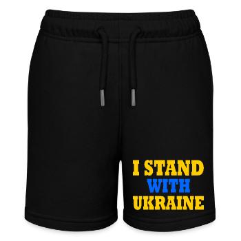 I stand with ukraine - Stanley/Stella Teenager Bio-Joggingshorts MINI BOLTER - Schwarz - Vorne