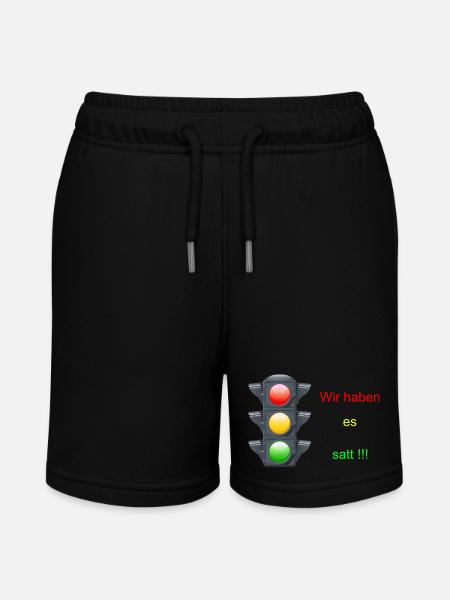 Bauern Demo Ampel - Stanley/Stella Teenager Bio-Joggingshorts MINI BOLTER - Schwarz