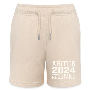Abi with left hand - Stanley/Stella MINI BOLTER Organic Teen Jogging Shorts - soft Ecru - Front