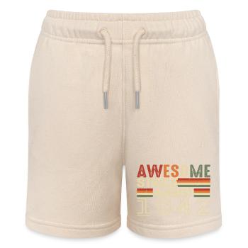 August 1942 Vintage Birthday Gift 82 Years - Stanley/Stella MINI BOLTER Organic Teen Jogging Shorts - soft Ecru - Front