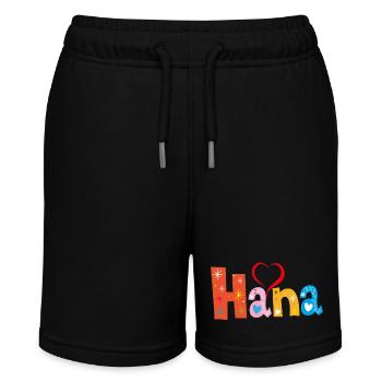 Personalized Hana Name - Stanley/Stella MINI BOLTER Organic Teen Jogging Shorts - black - Front