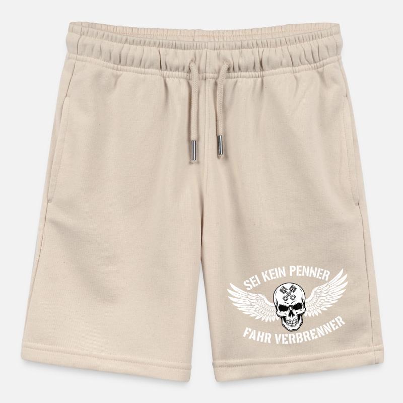 Ride Combustion Engine – Biker Skull Statement Stanley/Stella MINI BOLTER Organic Teen Jogging Shorts