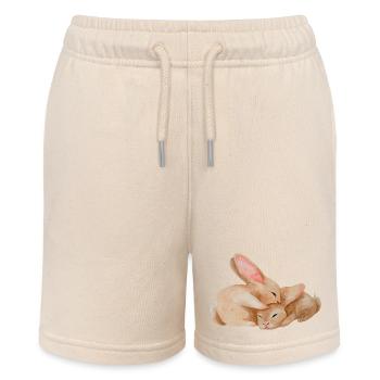 Cuddly bunnies - Stanley/Stella MINI BOLTER Organic Teen Jogging Shorts - soft Ecru - Front